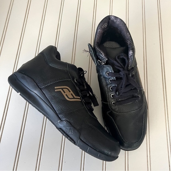 Friendly Adaptive Shoes Men's Medimoto Mid-Top Black Leather Shoe 10WW MENS - Picture 4 of 14